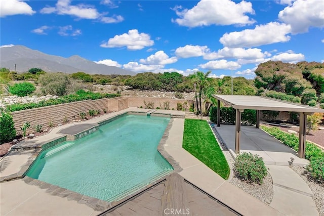 1013 Idaho Ct, Claremont, CA 91711 - view of pool featuring a mountain view and a patio area