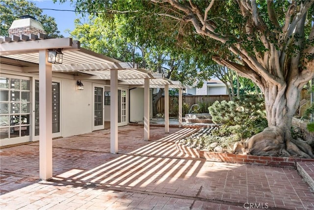 2610 Via Pacheco, Palos Verdes Estates, CA 90274 - view of patio featuring a pergola and french doors