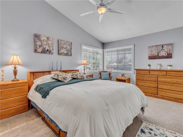 2756 Lemon Dr, Simi Valley, CA 93063 - carpeted bedroom featuring vaulted ceiling and a ceiling fan