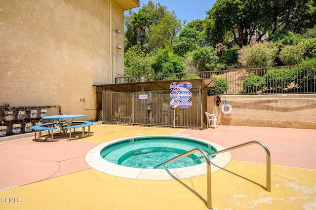 5036 Echo St Unit 37, Los Angeles, CA 90042 - view of pool with a hot tub and a patio area