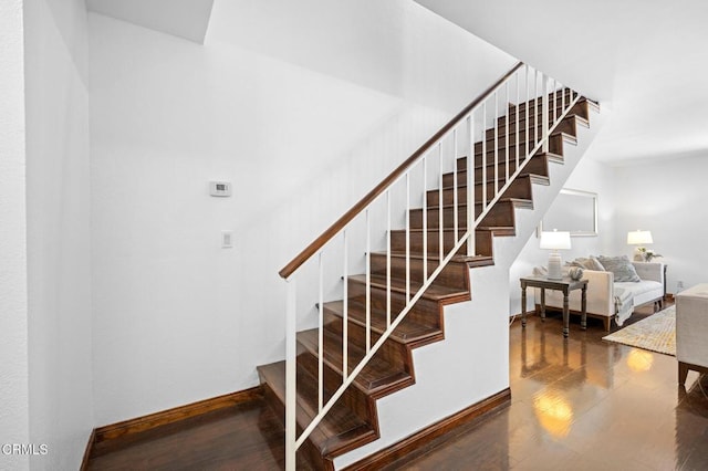 5036 Echo St Unit 37, Los Angeles, CA 90042 - stairs featuring wood finished floors and baseboards