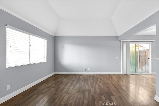 1477 Clemson Way, Riverside, CA 92507 - spare room with lofted ceiling and wood finished floors