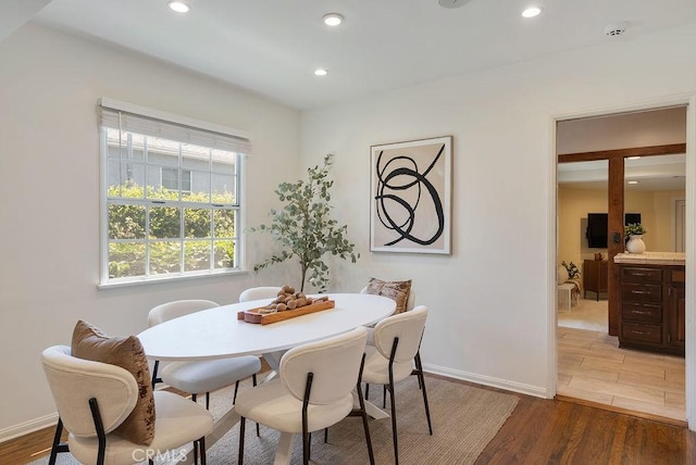 406 University Ave, Burbank, CA 91504 - dining area with light wood-type flooring and recessed lighting
