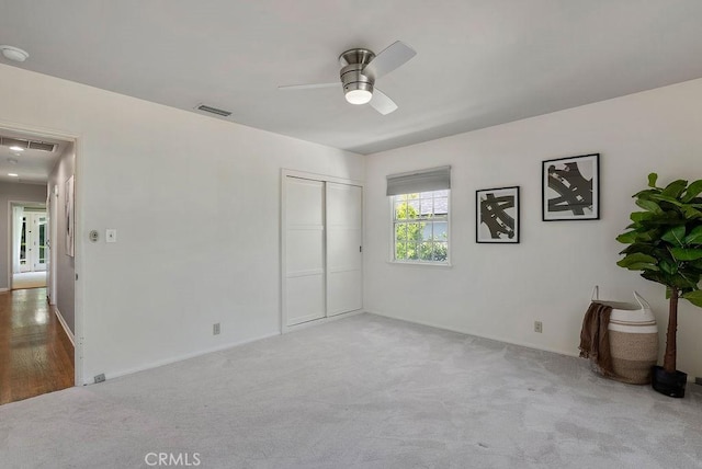 406 University Ave, Burbank, CA 91504 - unfurnished bedroom with carpet floors, ceiling fan, and a closet