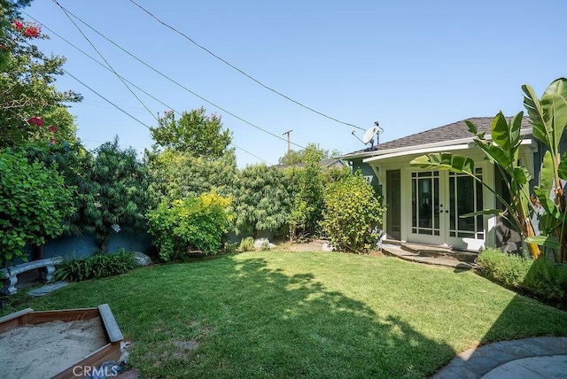 406 University Ave, Burbank, CA 91504 - view of green lawn featuring french doors