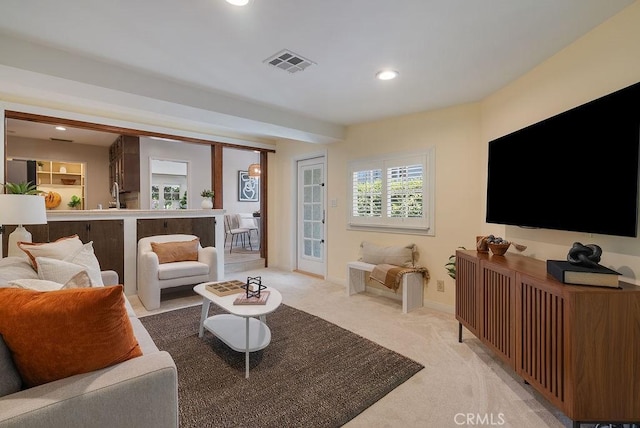 406 University Ave, Burbank, CA 91504 - living room with light colored carpet and recessed lighting