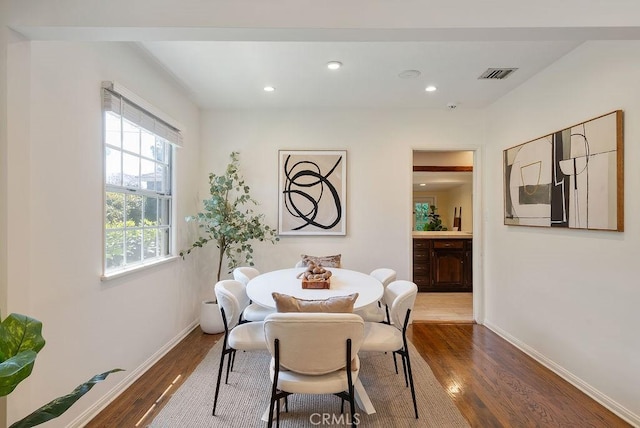 406 University Ave, Burbank, CA 91504 - dining space featuring wood finished floors and recessed lighting