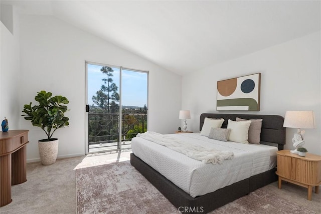 54 Hawaii Dr, Aliso Viejo, CA 92656 - carpeted bedroom featuring lofted ceiling and access to exterior