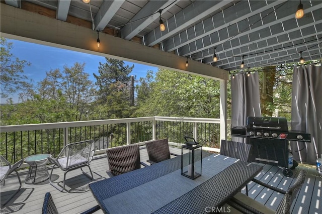 394 Emerald Dr, Lake Arrowhead, CA 92352 - deck with area for grilling