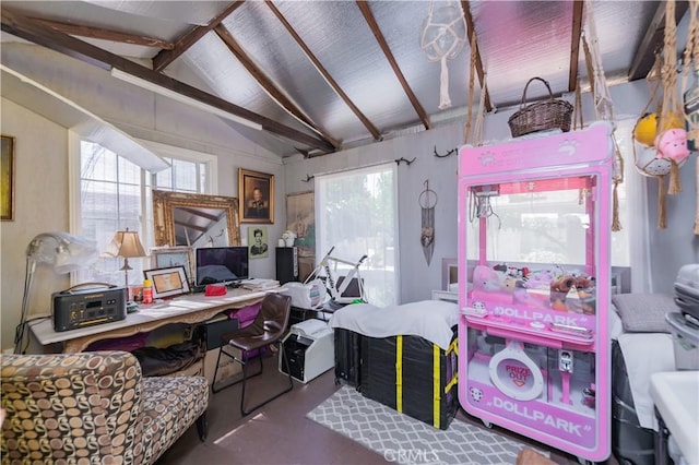 1068 Richmond Dr, Claremont, CA 91711 - office featuring plenty of natural light and finished concrete flooring