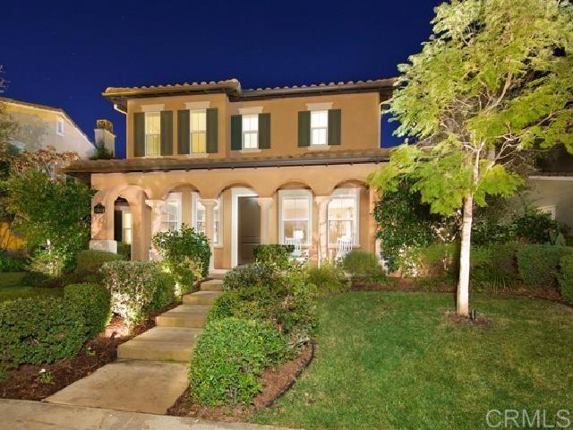 15809 Concord Rdg, San Diego, CA 92127 - view of front of home with stucco siding, a yard, and a tile roof