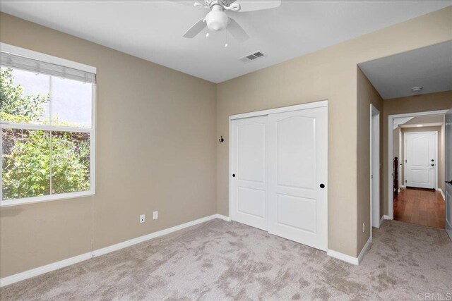 15809 Concord Rdg, San Diego, CA 92127 - unfurnished bedroom with carpet flooring, a closet, and ceiling fan