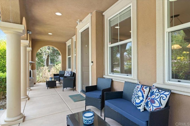 15809 Concord Rdg, San Diego, CA 92127 - view of patio featuring an outdoor living space