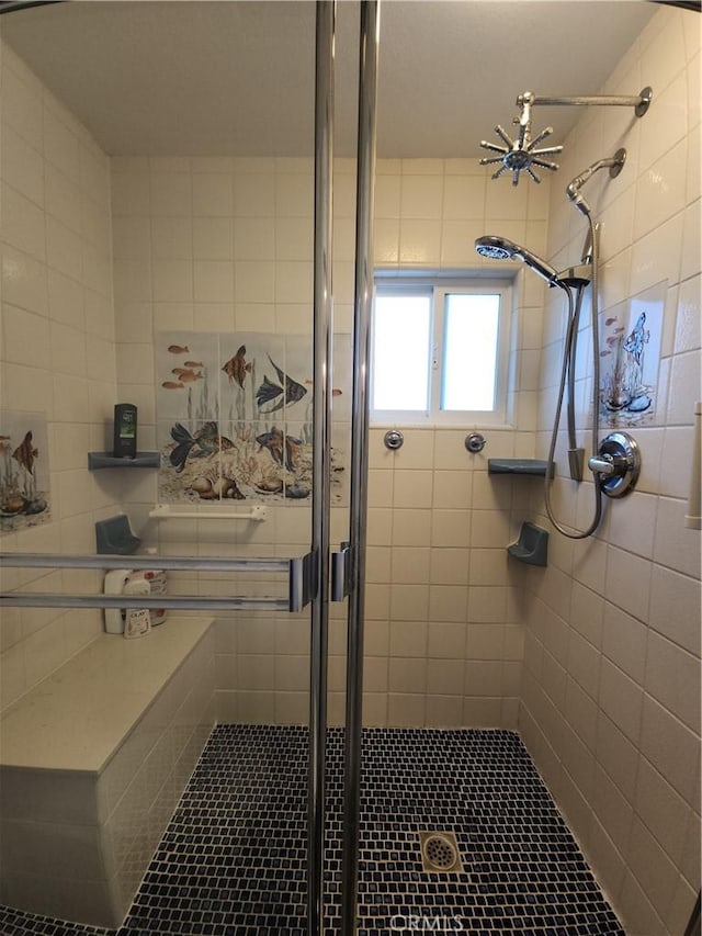 1150 W Santa Clara Ave, Santa Ana, CA 92706 - full bathroom with a stall shower and tile patterned floors