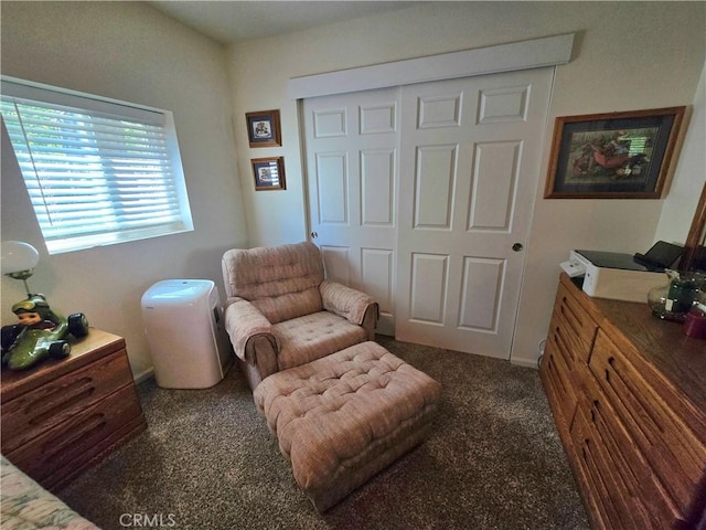2445 Spring Dr, Running Springs, CA 92382 - sitting room featuring carpet and baseboards