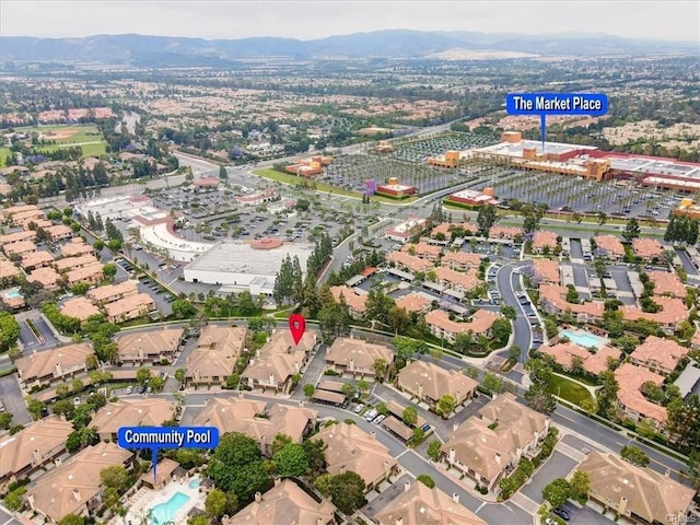13390 Savanna, Tustin, CA 92782 - aerial overview of property's location featuring a mountain backdrop