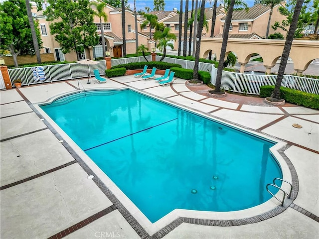 12161 Napoli Dr, Cerritos, CA 90703 - community pool featuring a patio area and a residential view