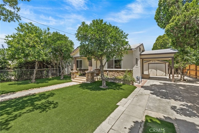 156 W Wabash St, San Bernardino, CA 92405 - obstructed view of property featuring concrete driveway and an attached garage