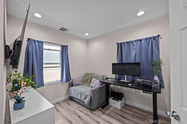 156 W Wabash St, San Bernardino, CA 92405 - office featuring wood finished floors and recessed lighting