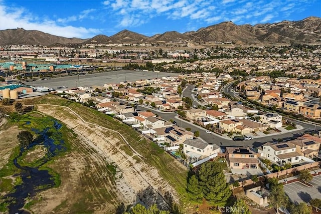 29234 St Andrews, Lake Elsinore, CA 92530 - aerial view of property's location featuring a mountain backdrop and nearby suburban area