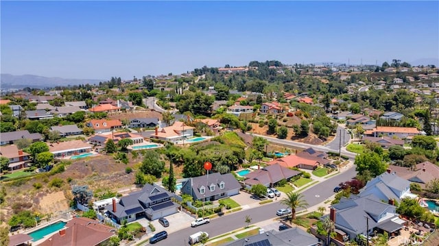 2867 N Shady Glen Ln, Orange, CA 92867 - aerial view of residential area featuring a pool area