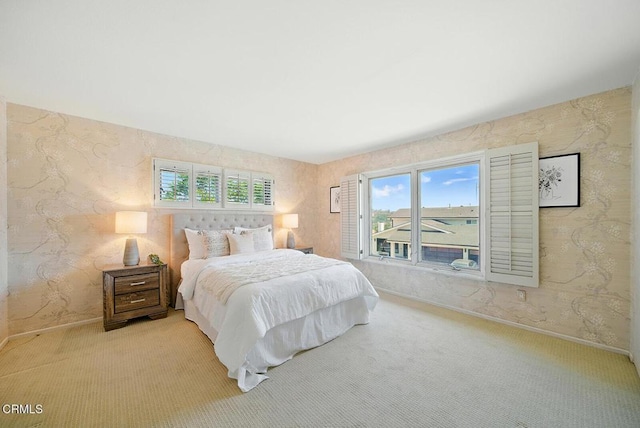 3121 Kingridge Way, Glendale, CA 91206 - carpeted bedroom featuring baseboards and wallpapered walls