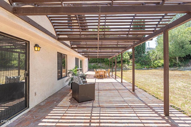 3121 Kingridge Way, Glendale, CA 91206 - view of patio / terrace featuring a pergola and outdoor dining space