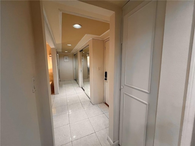 28004 Western Ave S Unit 121, San Pedro, CA 90732 - hallway with light tile patterned floors and recessed lighting