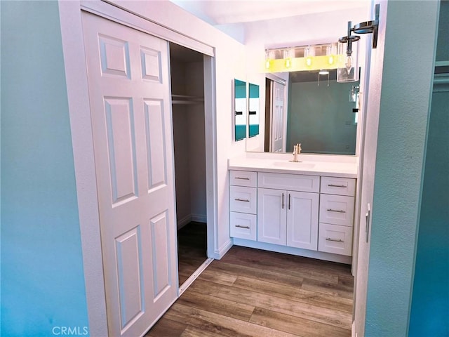 10672 Finch Ave, Rancho Cucamonga, CA 91737 - bathroom with wood finished floors and vanity