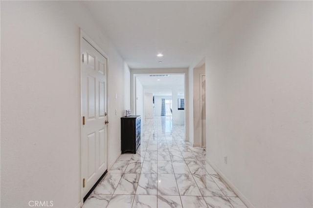 28420 Abbey Ln, Menifee, CA 92585 - corridor with light marble finish floors