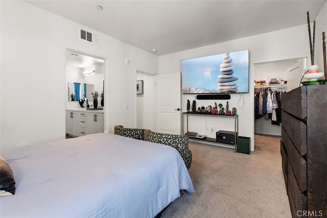 9384 Calm Water Pl, Rancho Cucamonga, CA 91730 - carpeted bedroom featuring a walk in closet, ensuite bathroom, and a closet