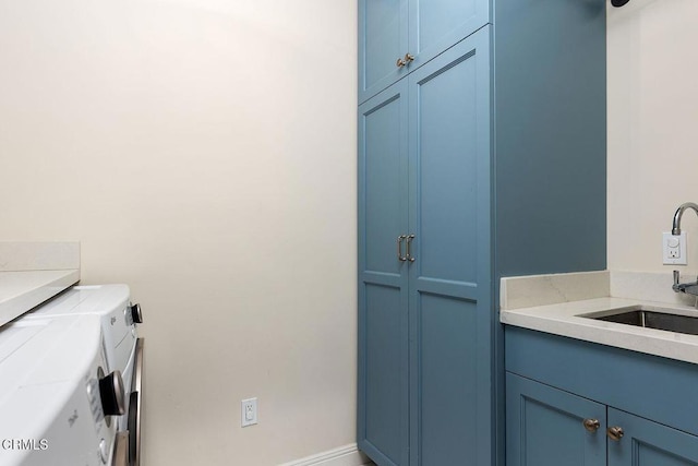 232 Glen Summer Rd, Pasadena, CA 91105 - laundry area with independent washer and dryer and cabinet space