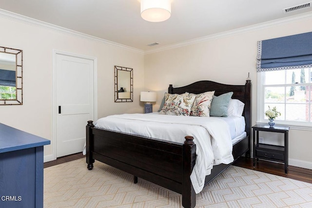 232 Glen Summer Rd, Pasadena, CA 91105 - bedroom with multiple windows, wood finished floors, and crown molding
