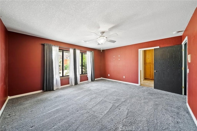 18969 Shoshonee Rd, Apple Valley, CA 92307 - carpeted empty room with ceiling fan and a textured ceiling