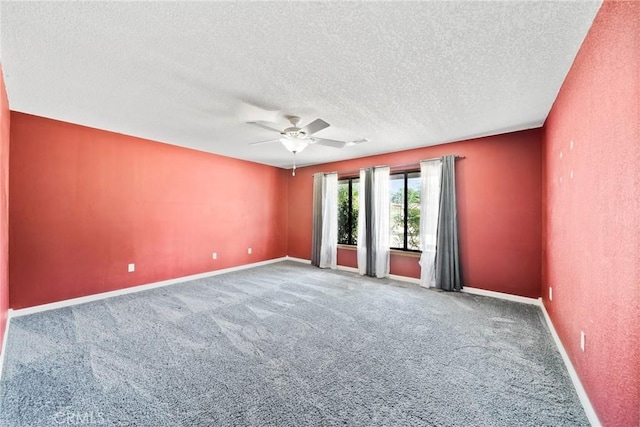 18969 Shoshonee Rd, Apple Valley, CA 92307 - carpeted empty room featuring a ceiling fan and a textured ceiling