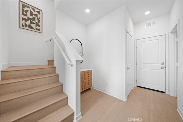 1042 N Anaheim Blvd Unit 2, Anaheim, CA 92801 - stairs with wood finished floors and recessed lighting