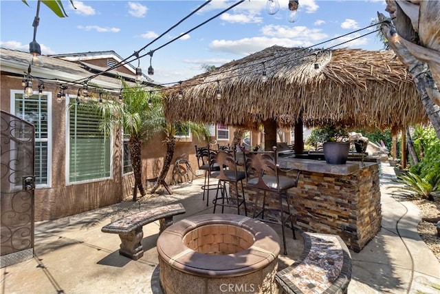 340 N Sunset Ave, West Covina, CA 91790 - view of patio with a fire pit
