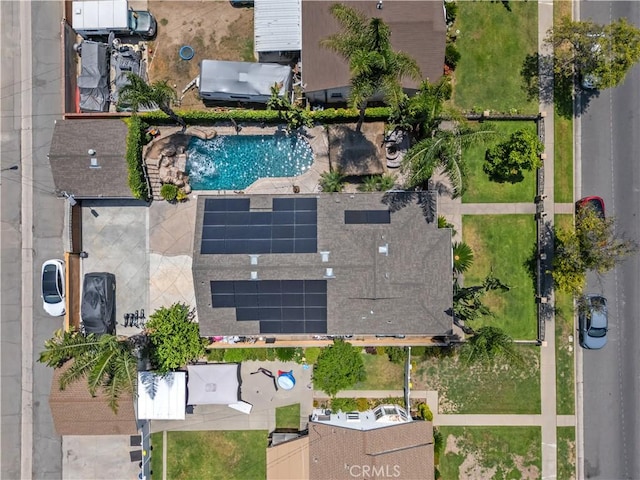 340 N Sunset Ave, West Covina, CA 91790 - drone / aerial view of a pool area