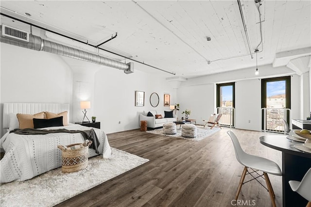 200 N San Fernando Rd Unit 202, Los Angeles, CA 90031 - bedroom featuring access to exterior and wood finished floors
