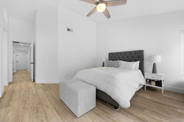 1642 Marbella Dr, Vista, CA 92081 - bedroom with light wood finished floors and ceiling fan