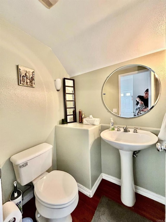 13638 Jadestone Way, San Diego, CA 92130 - bathroom with wood finished floors and vaulted ceiling