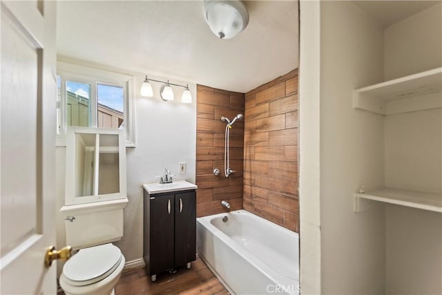 621 S Burris Ave, Compton, CA 90221 - full bath with shower / tub combination, wood finished floors, and vanity