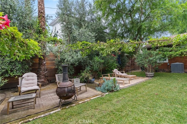 4514 Cedros Ave, Sherman Oaks, CA 91403 - view of yard with an outdoor fire pit and a patio