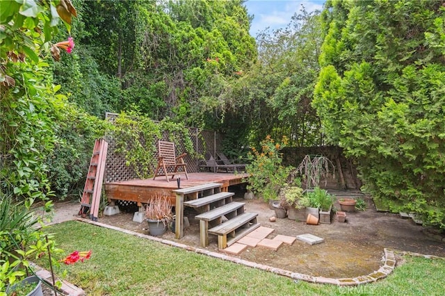 4514 Cedros Ave, Sherman Oaks, CA 91403 - view of yard featuring a deck