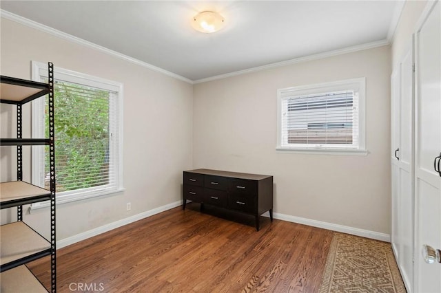 4514 Cedros Ave, Sherman Oaks, CA 91403 - unfurnished bedroom with crown molding and wood finished floors