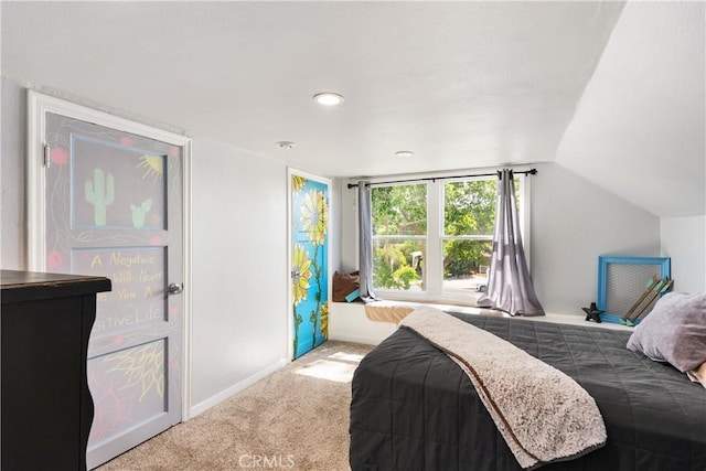 402 E St, Orland, CA 95963 - carpeted bedroom with baseboards and vaulted ceiling