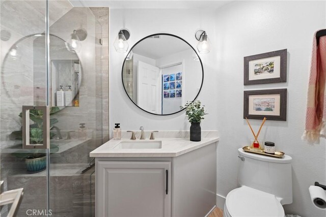 27811 Bloomfield Ct, Valencia, CA 91354 - bathroom with vanity and a stall shower
