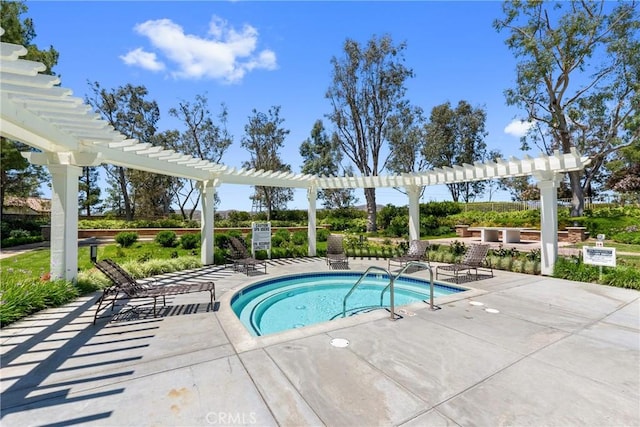 27811 Bloomfield Ct, Valencia, CA 91354 - view of pool with a pergola, a patio area, and a pool