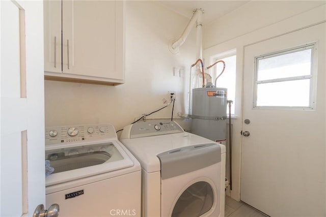 1517 E 1st St, Long Beach, CA 90802 - laundry room with cabinet space, washer and dryer, and water heater