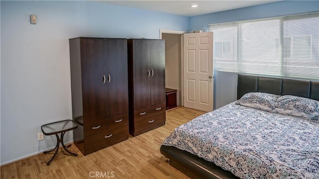 6418 Whitman Ave, Van Nuys, CA 91406 - bedroom featuring light wood-style flooring and recessed lighting